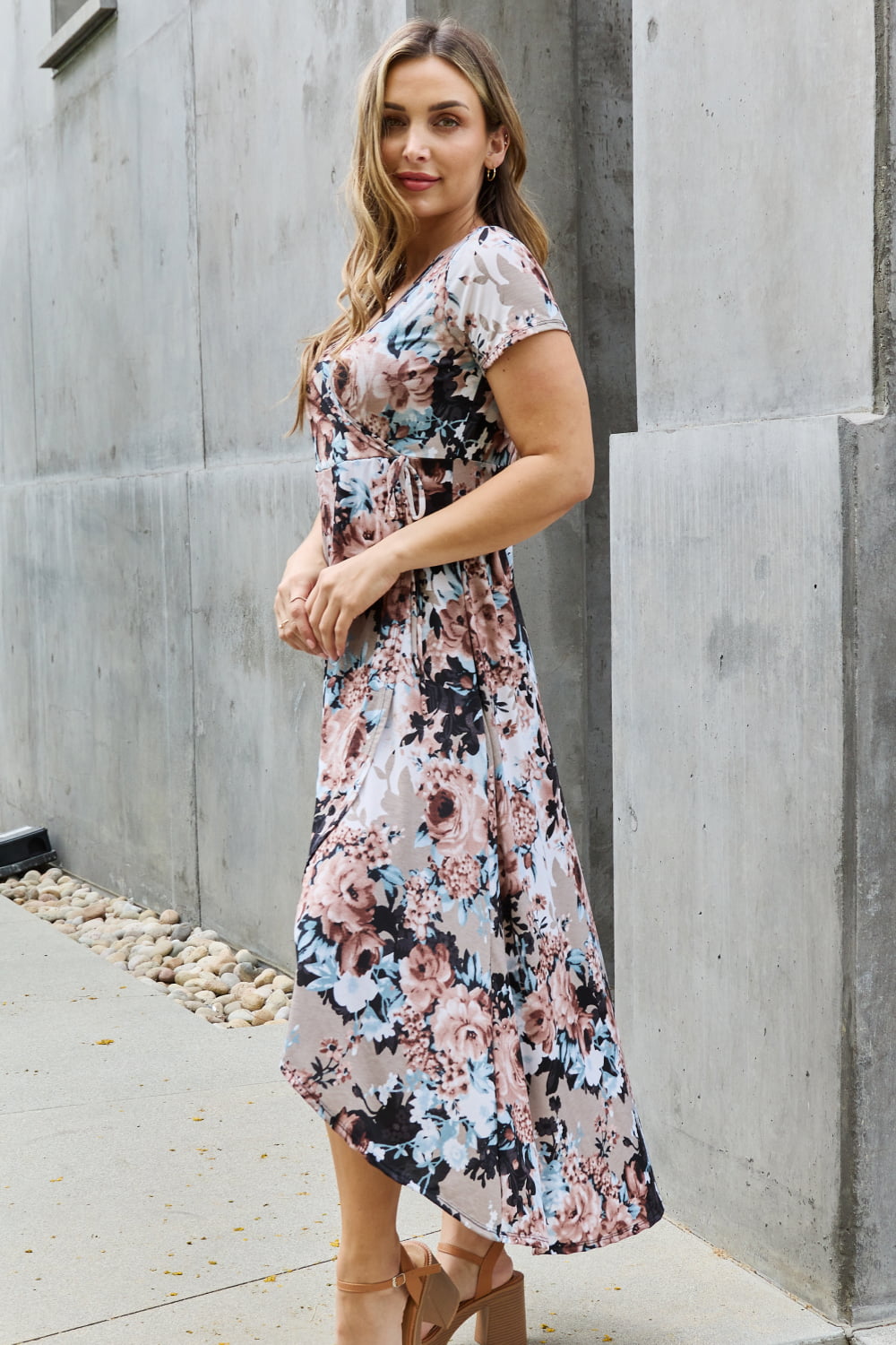 Heimish Give Me Roses Full Size Floral Maxi Wrap Dress - AnnRose Boutique