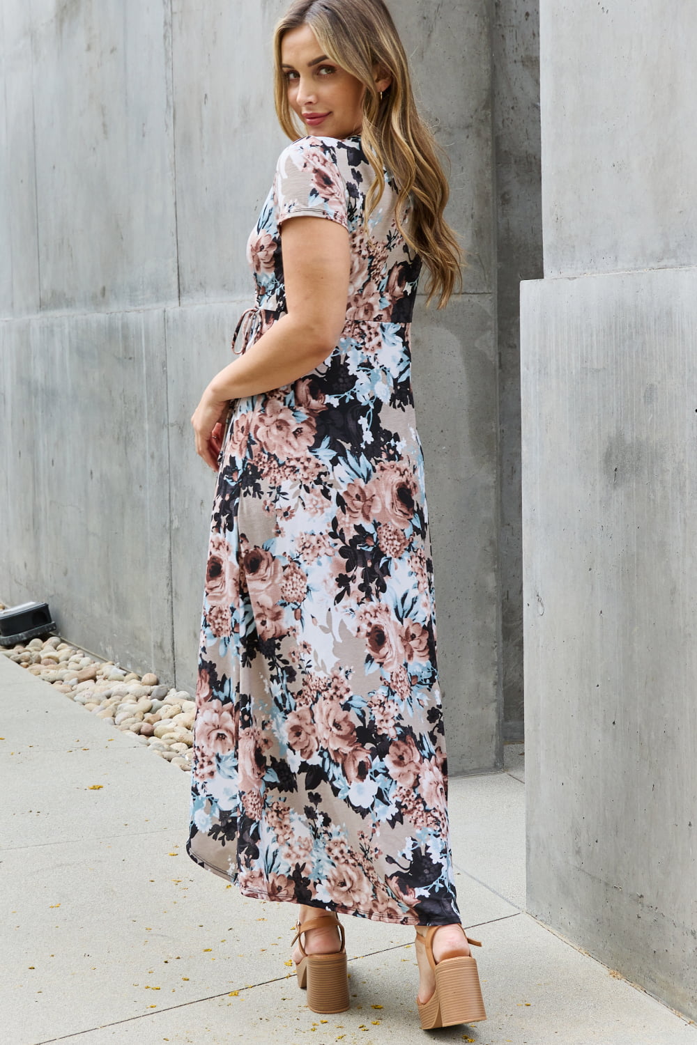 Heimish Give Me Roses Full Size Floral Maxi Wrap Dress - AnnRose Boutique