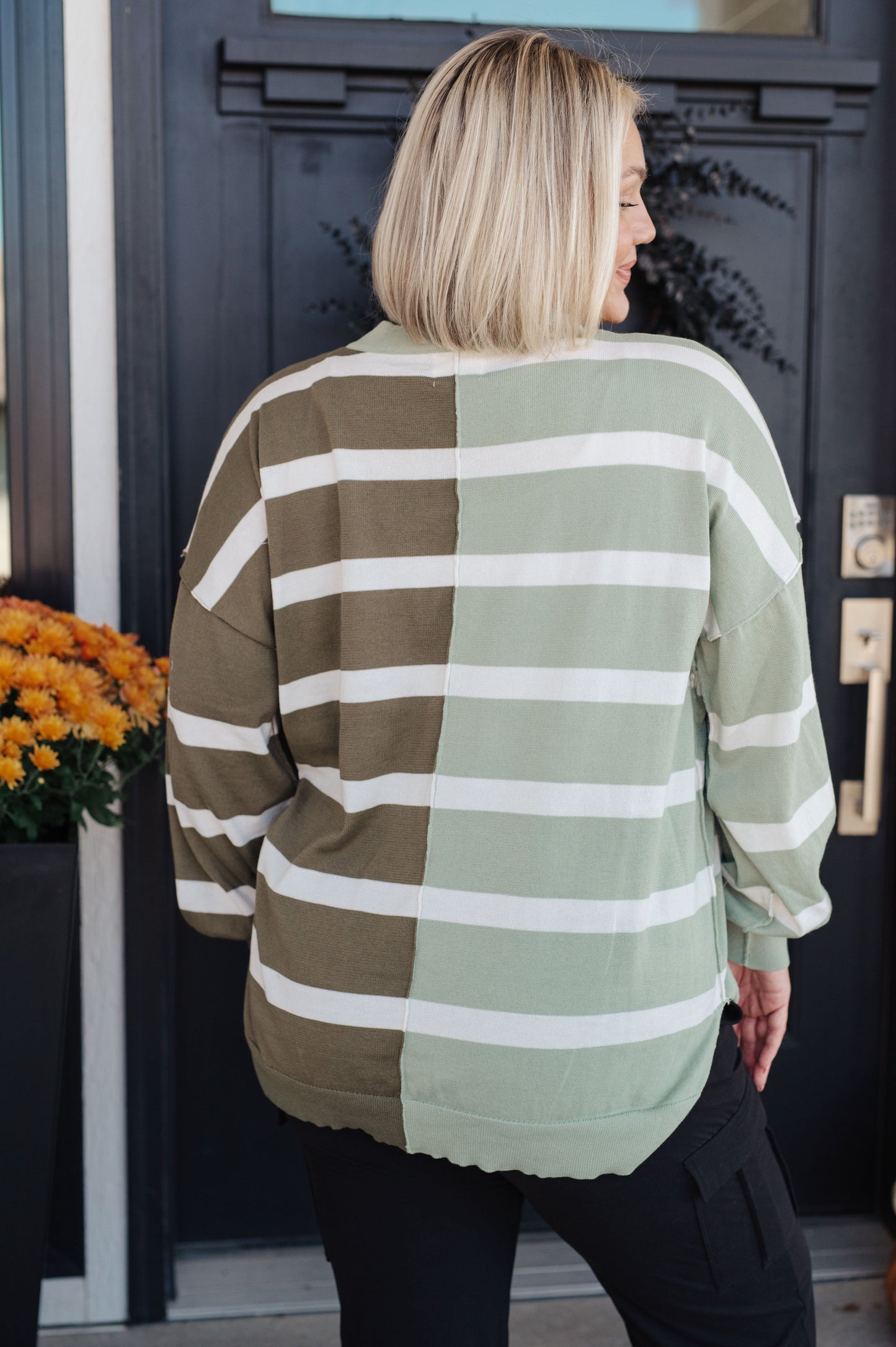 Color Block Striped Sweater