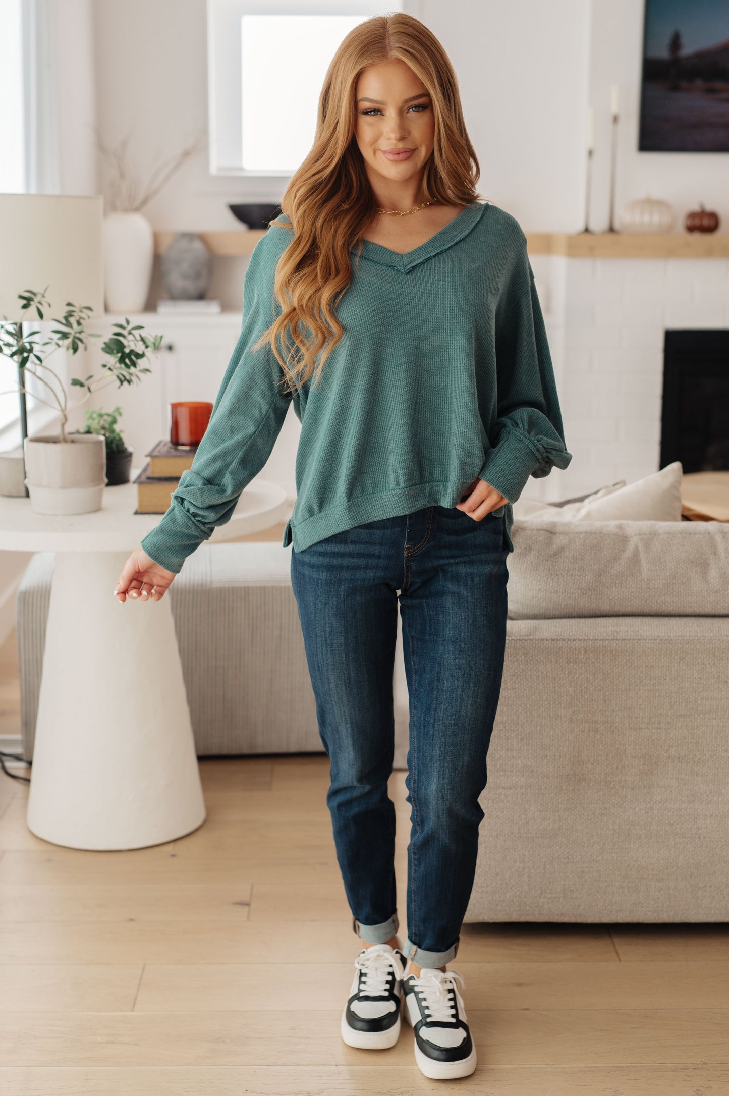 Sweater V-Neck Top