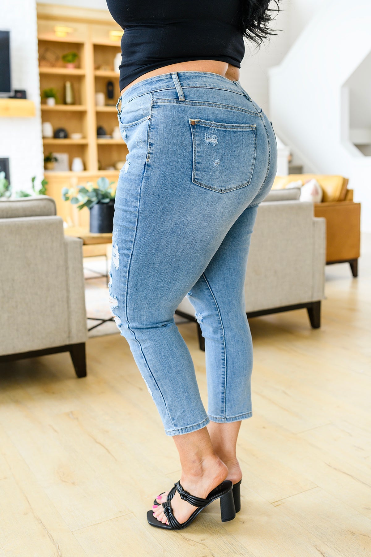 Judy Blue High Waist Destroyed Boyfriend Jeans* - AnnRose Boutique