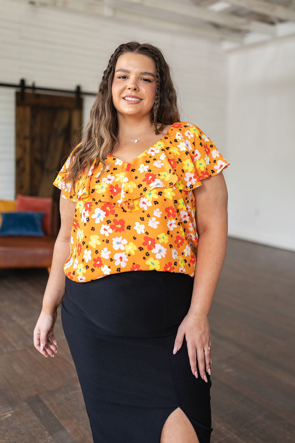 Multi Color Floral Top