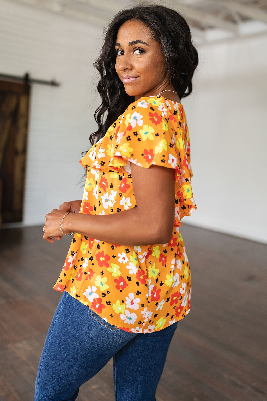 Multi Color Floral Top