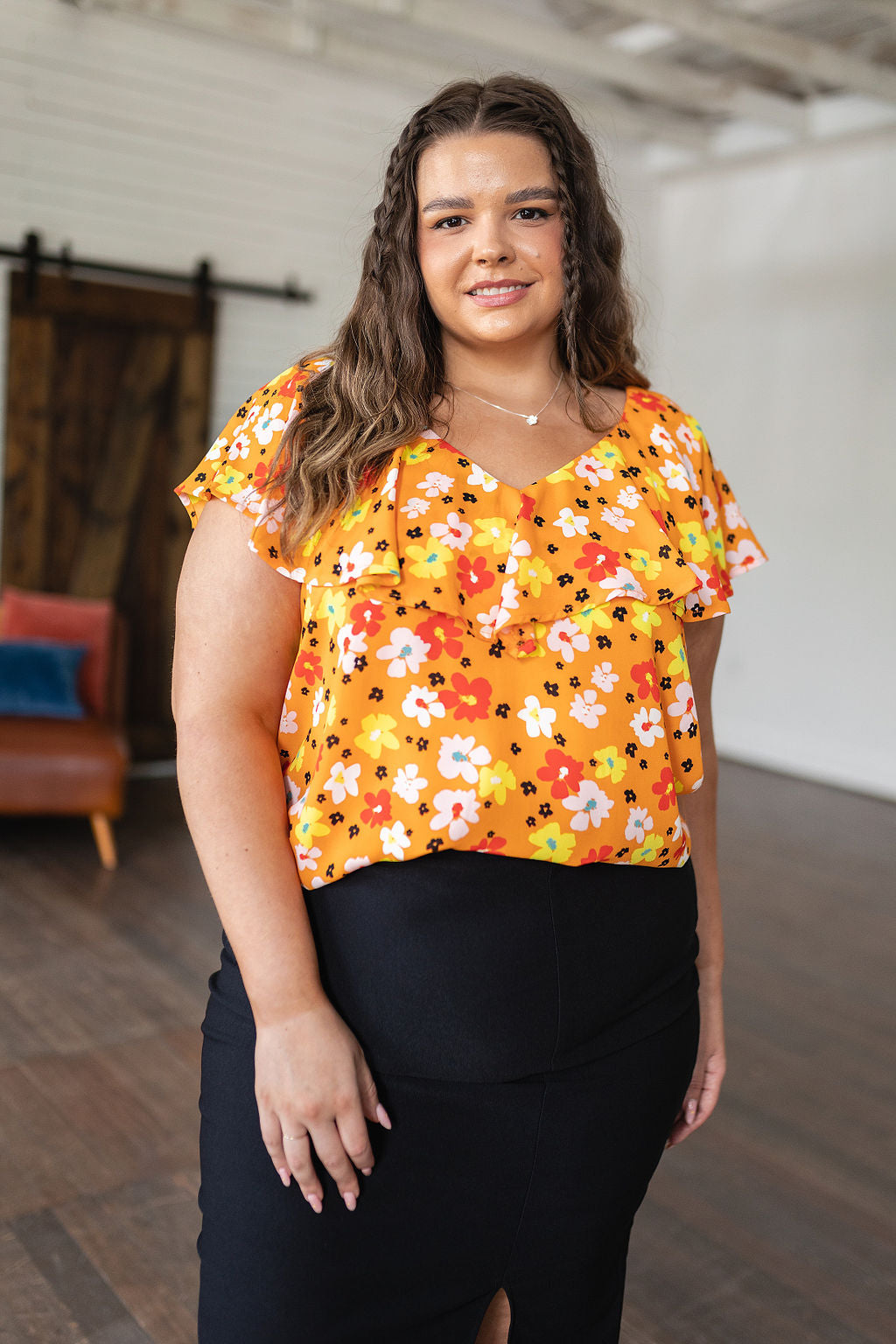 Multi Color Floral Top