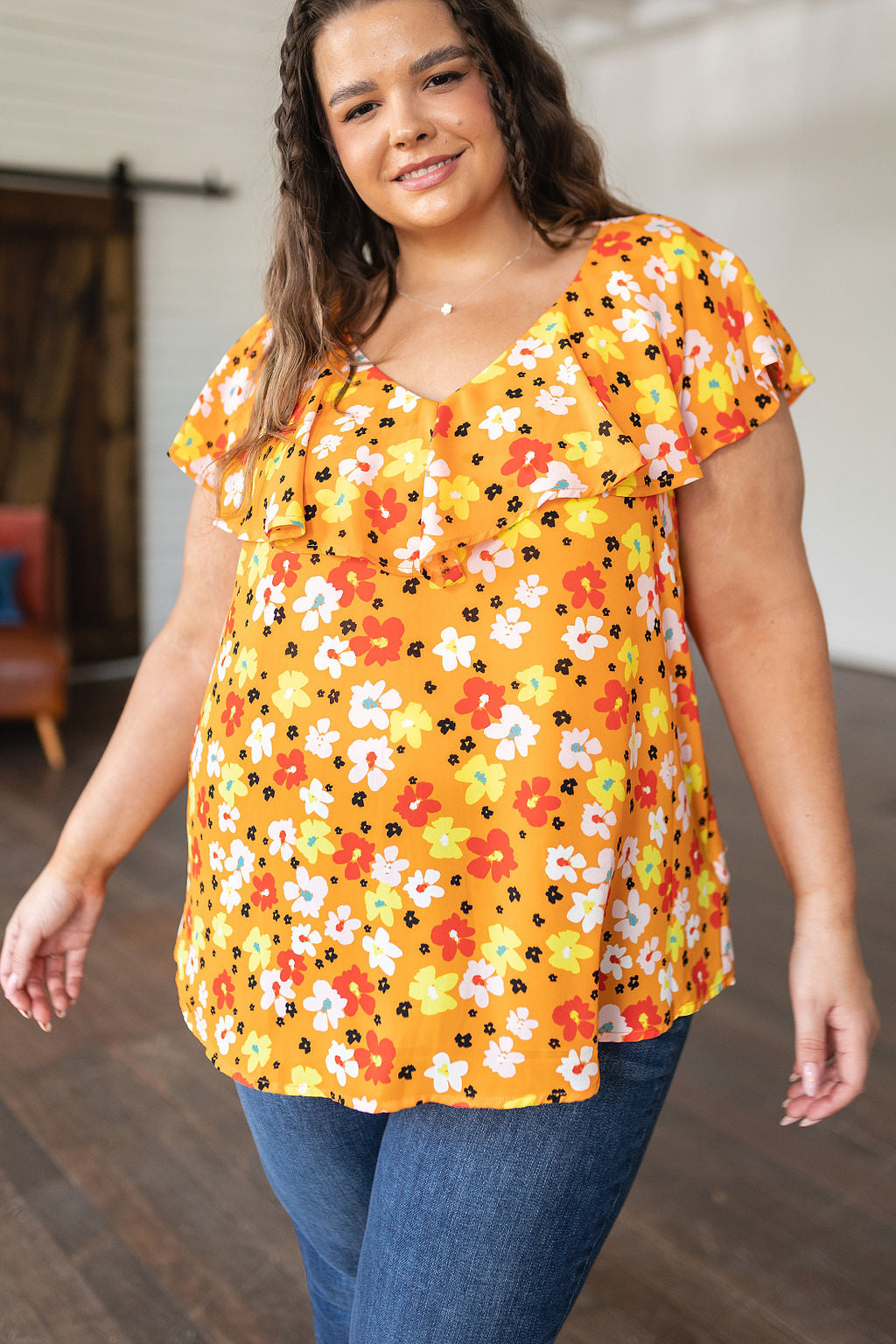 Multi Color Floral Top