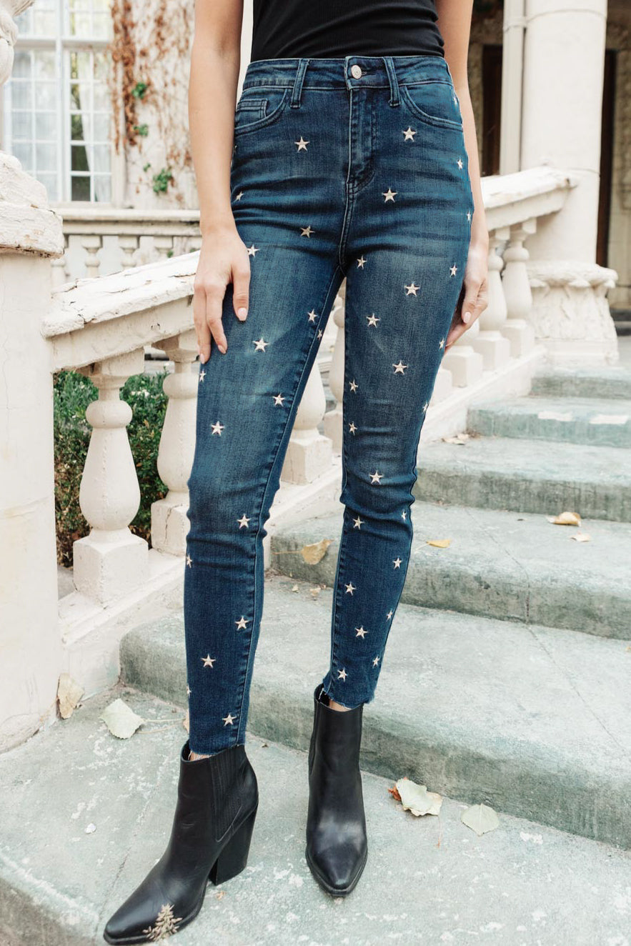 Judy Blue High Rise Starlight Skinnies* - AnnRose Boutique