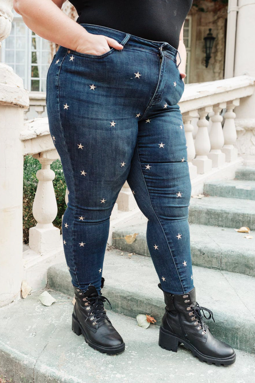 Judy Blue High Rise Starlight Skinnies* - AnnRose Boutique