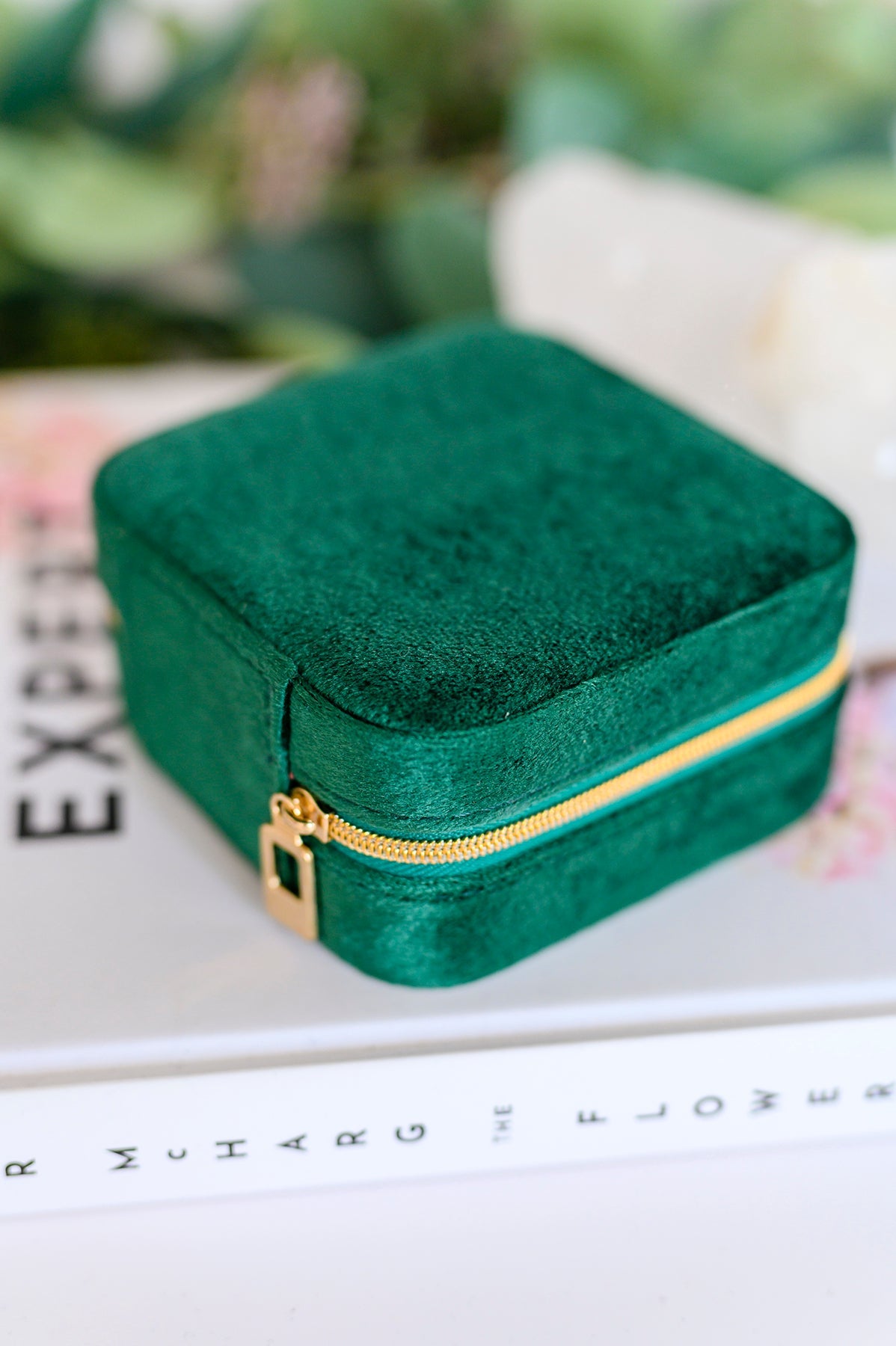 Kept and Carried Velvet Jewlery Box in Green - AnnRose Boutique