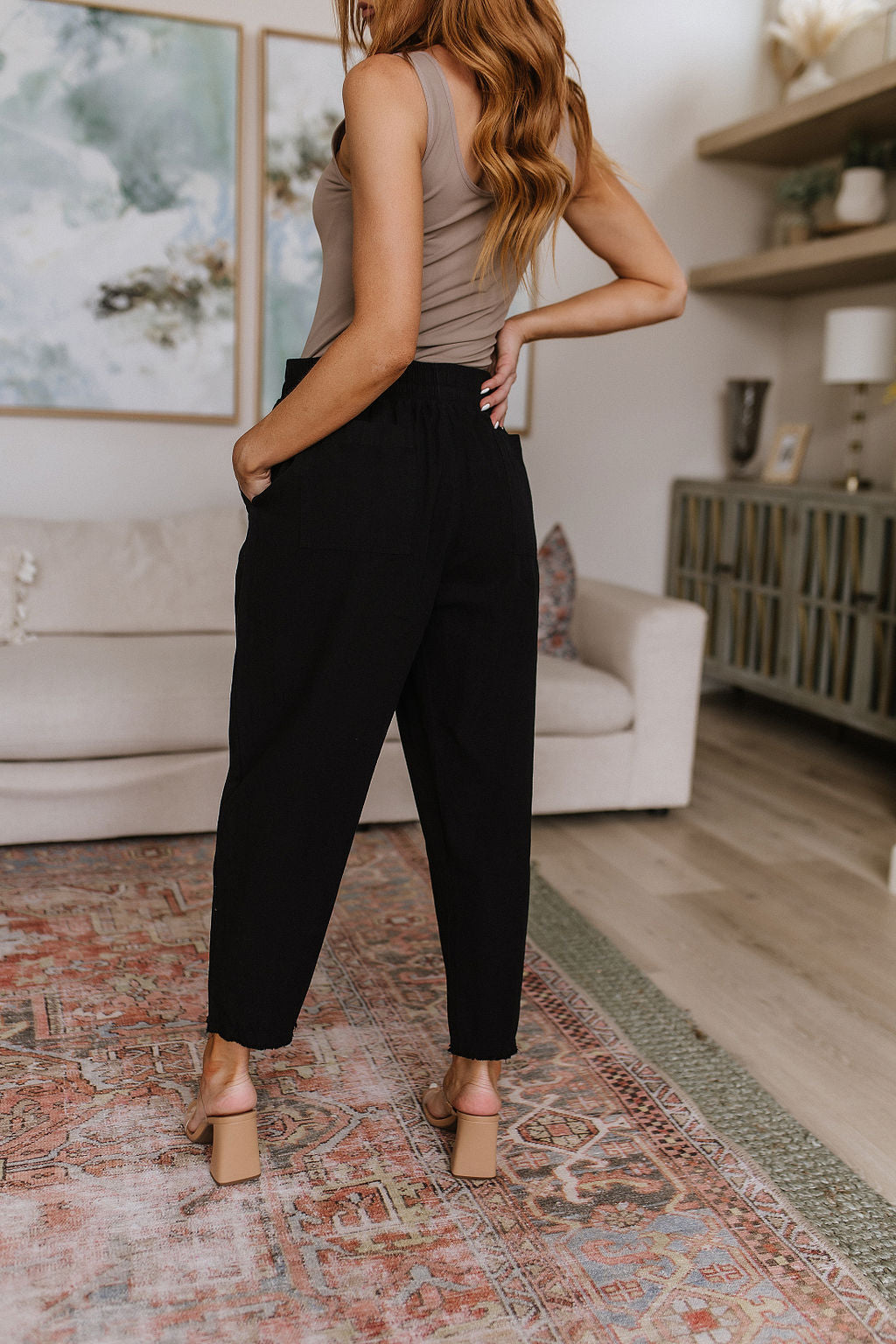 High Waisted Pants in Black