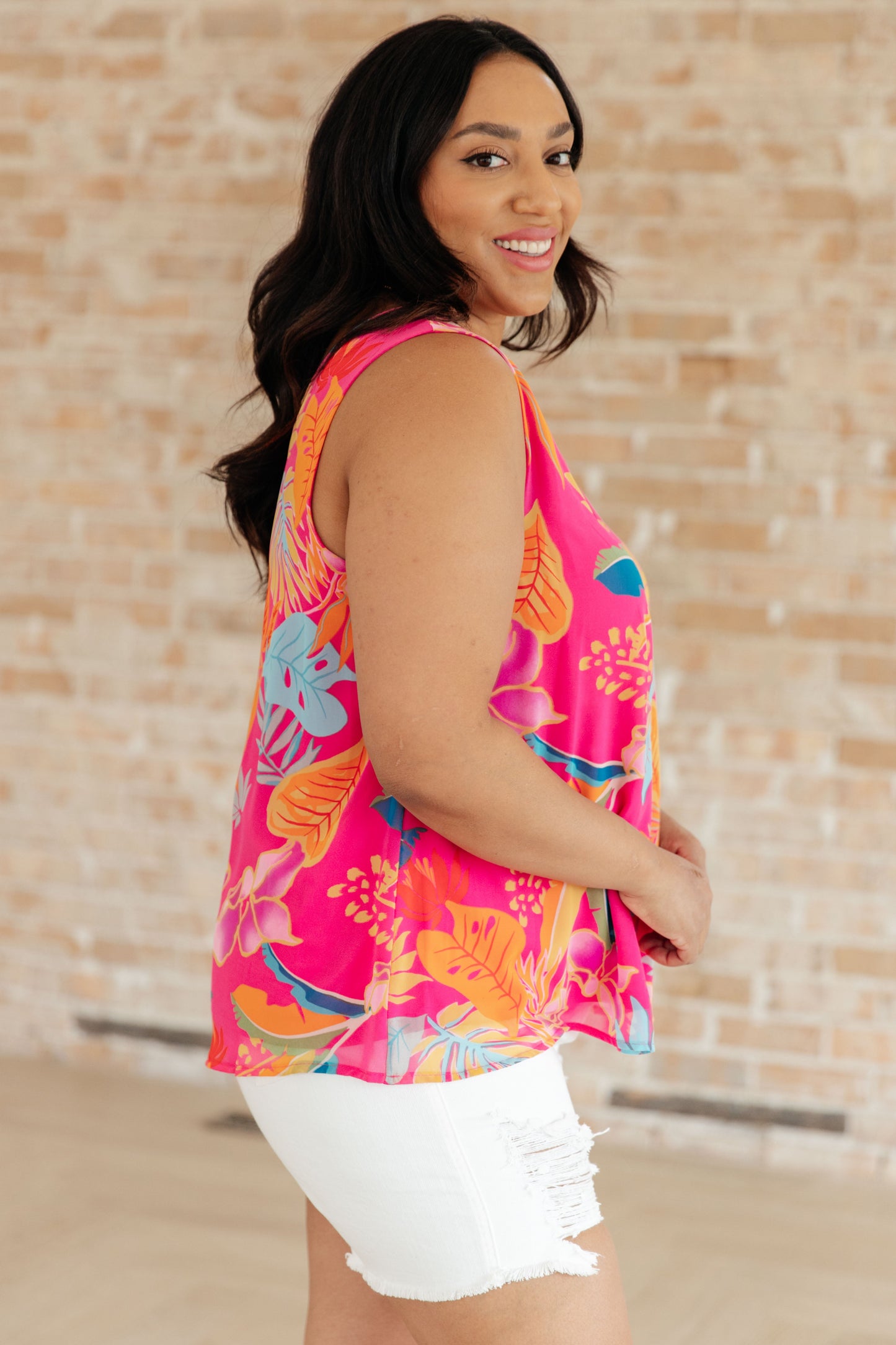 Floral Sleeveless Blouse