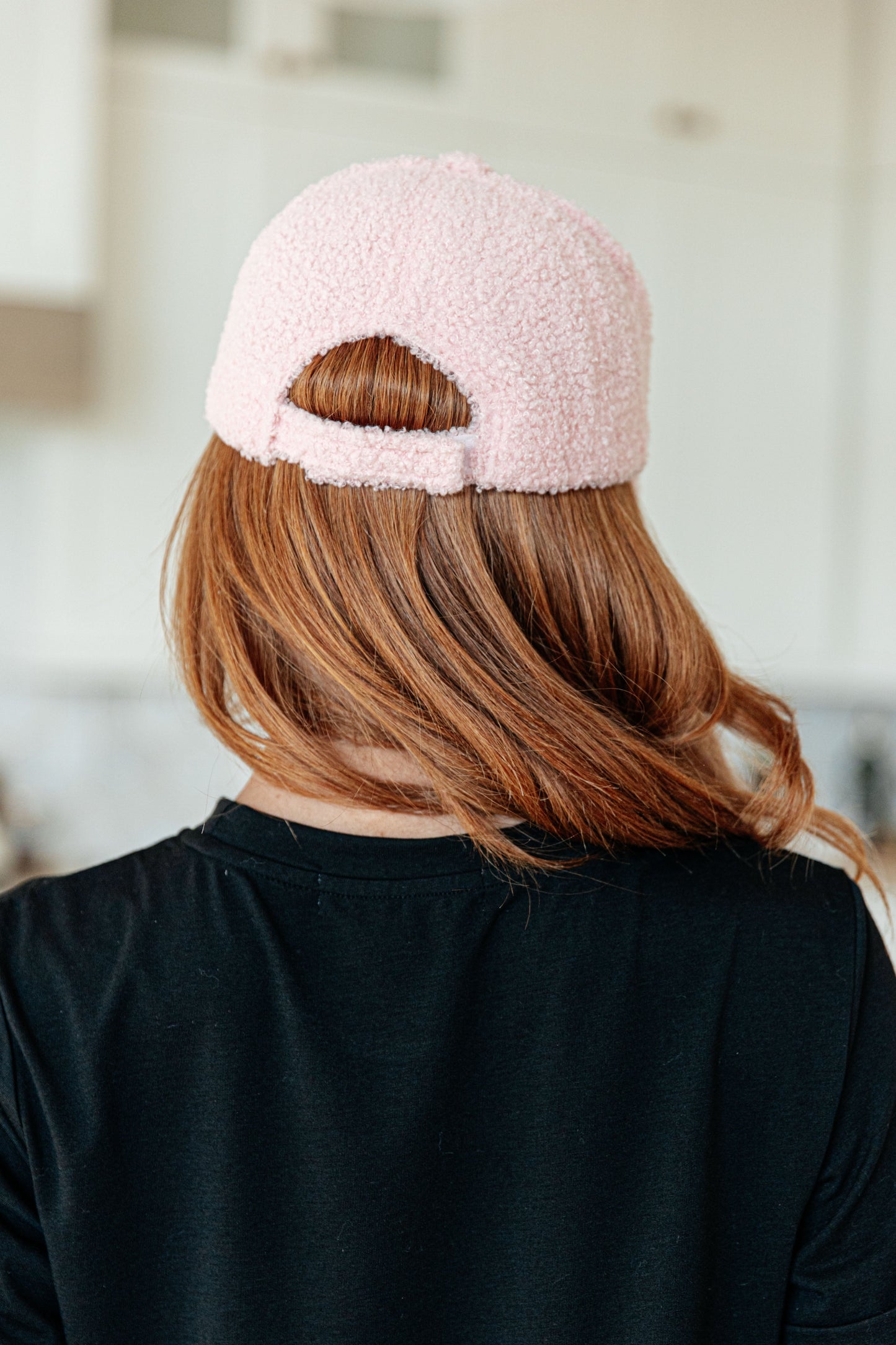 Sherpa Ball Cap in Pink