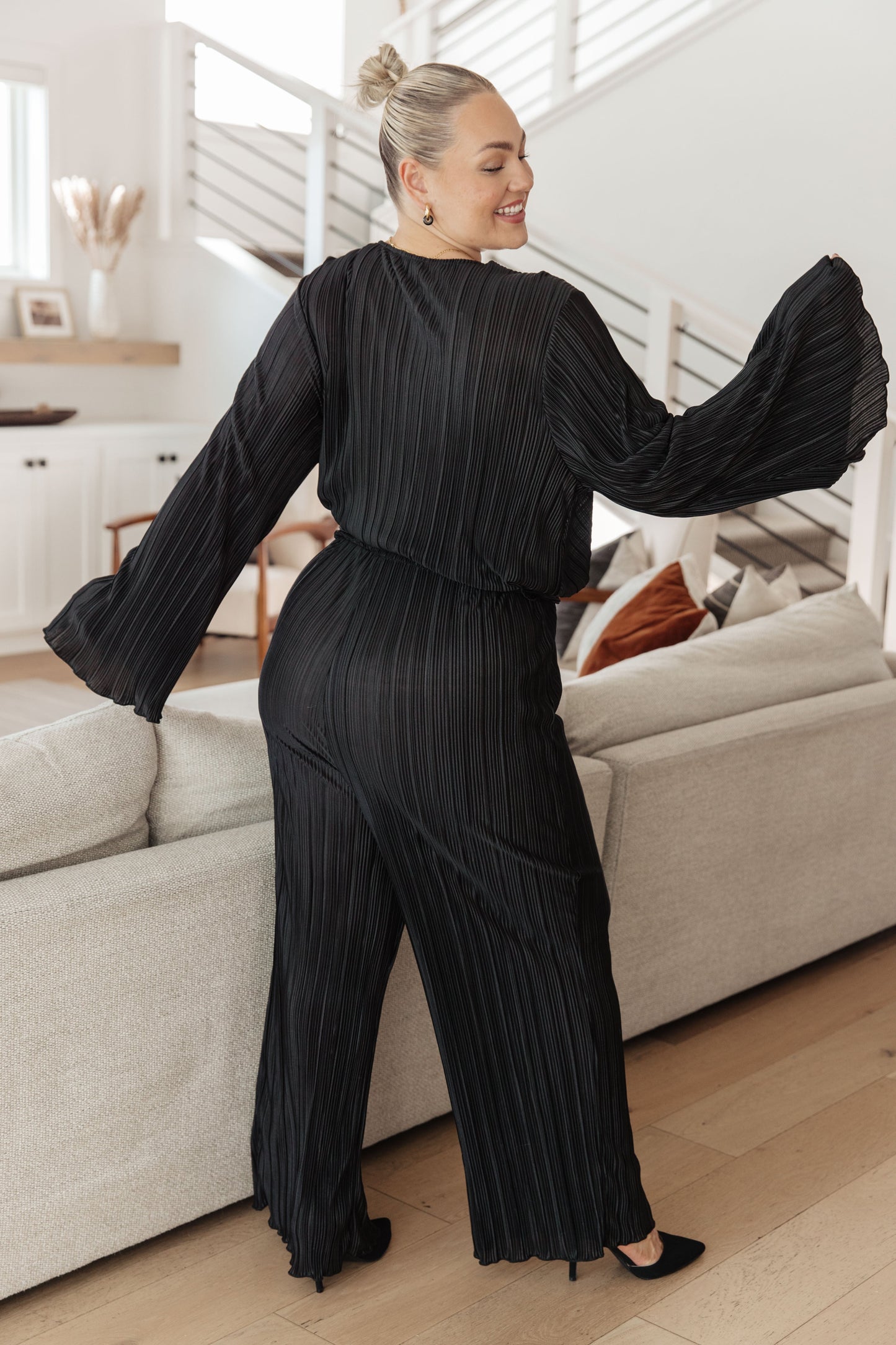 Black Long Sleeve Jumpsuit