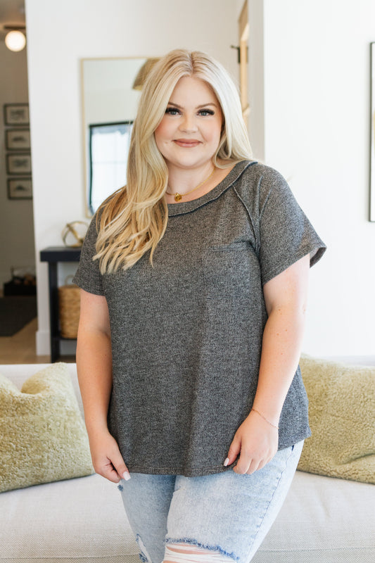 Grey Short Sleeve Top