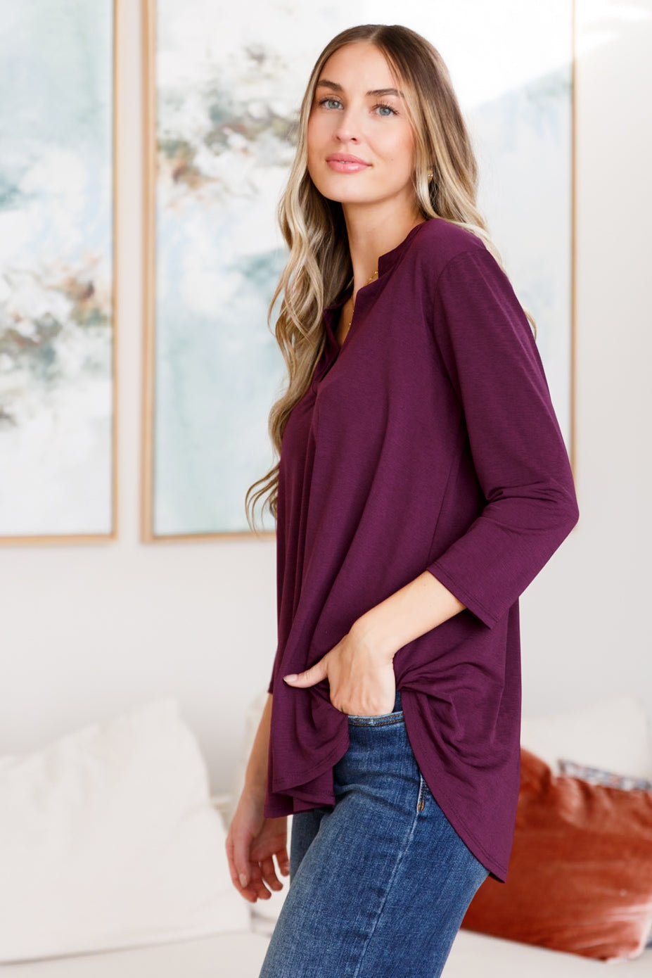 Dark Magenta Top