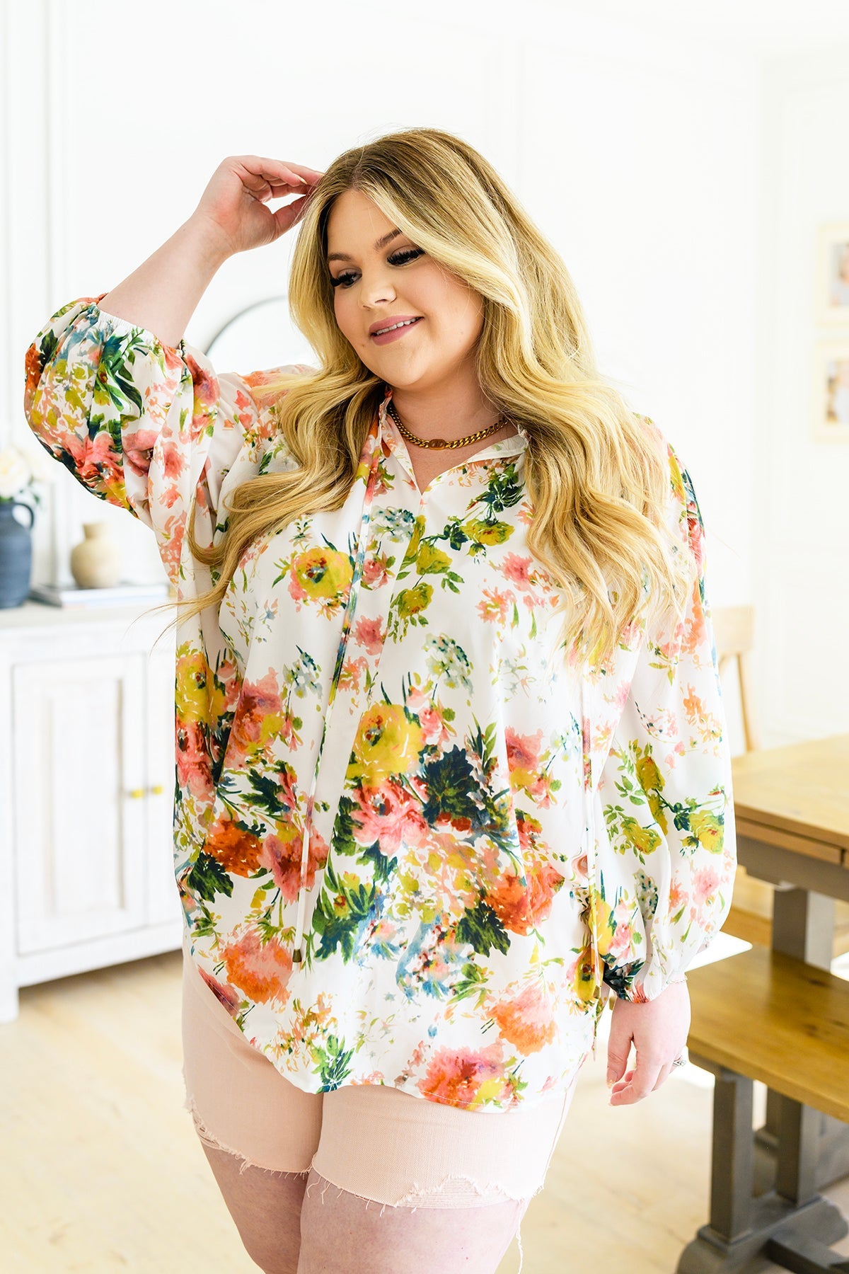 Spring Haiku Floral Blouse - AnnRose Boutique