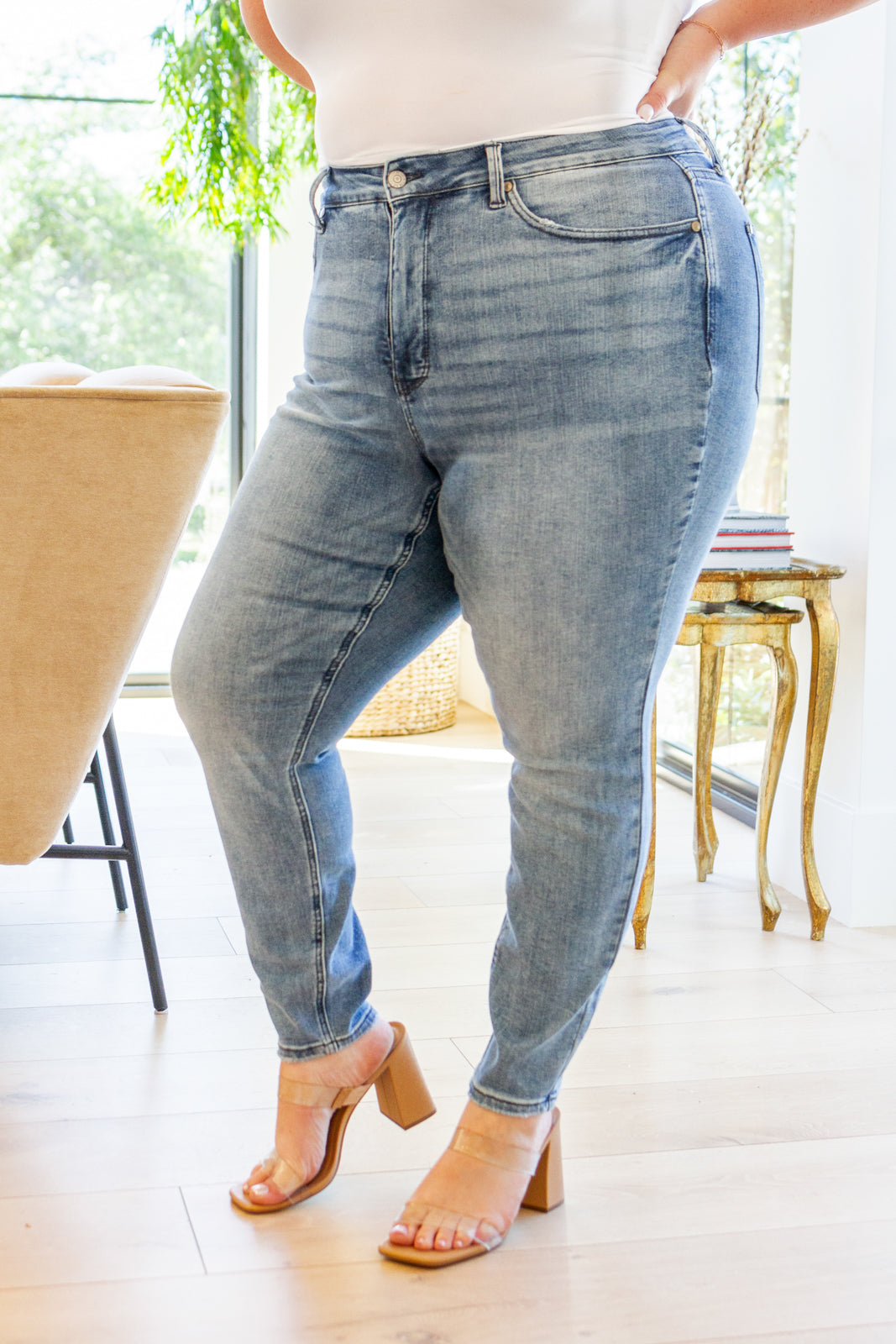 Judy Blue Tummy Control High Rise Skinny Jeans - AnnRose Boutique
