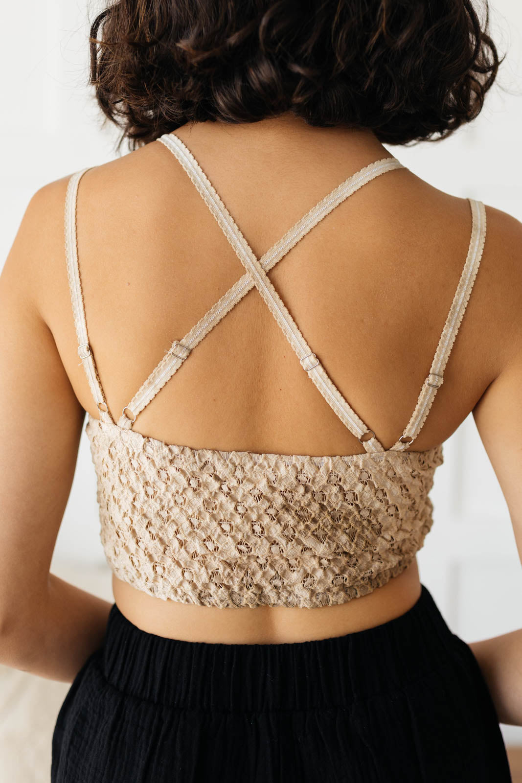 Lace Bralette in Taupe