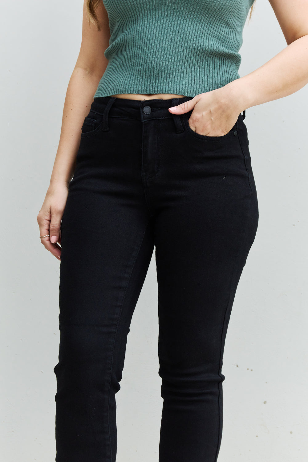 Judy Blue Mid Rise Slim Fit Jeans - AnnRose Boutique