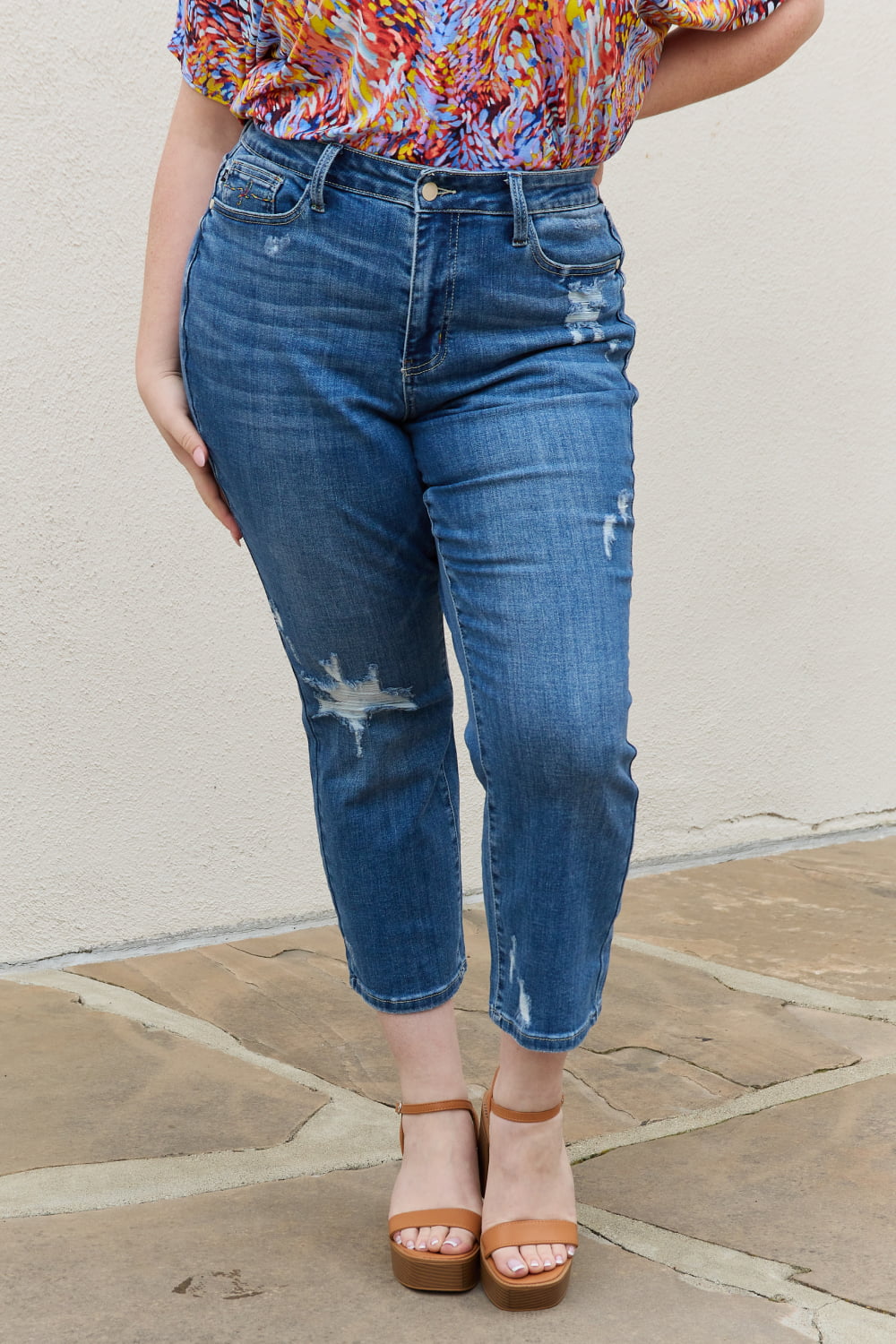Judy Blue High Waisted Straight Jeans - AnnRose Boutique