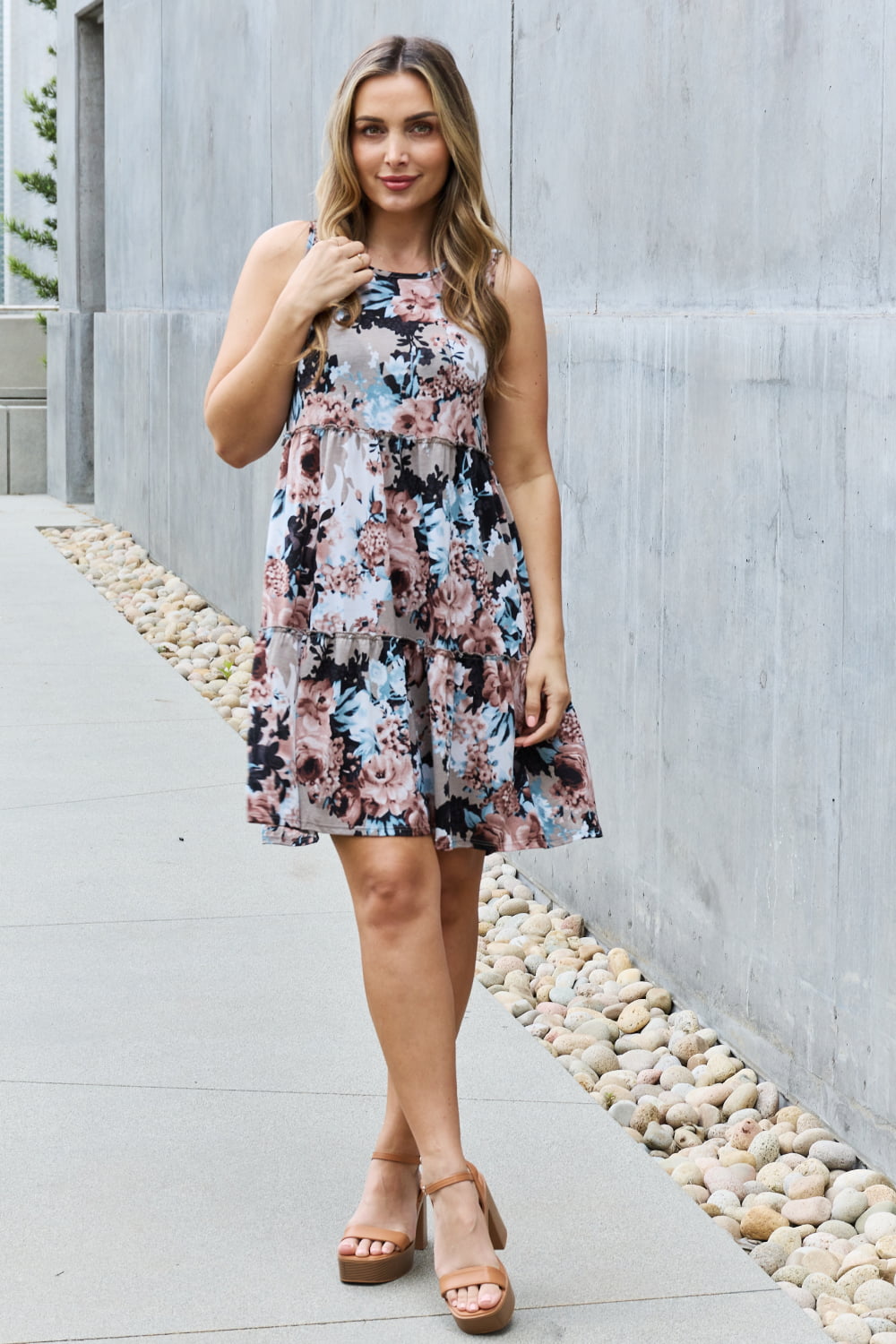 Floral Sleeveless Dress - AnnRose Boutique