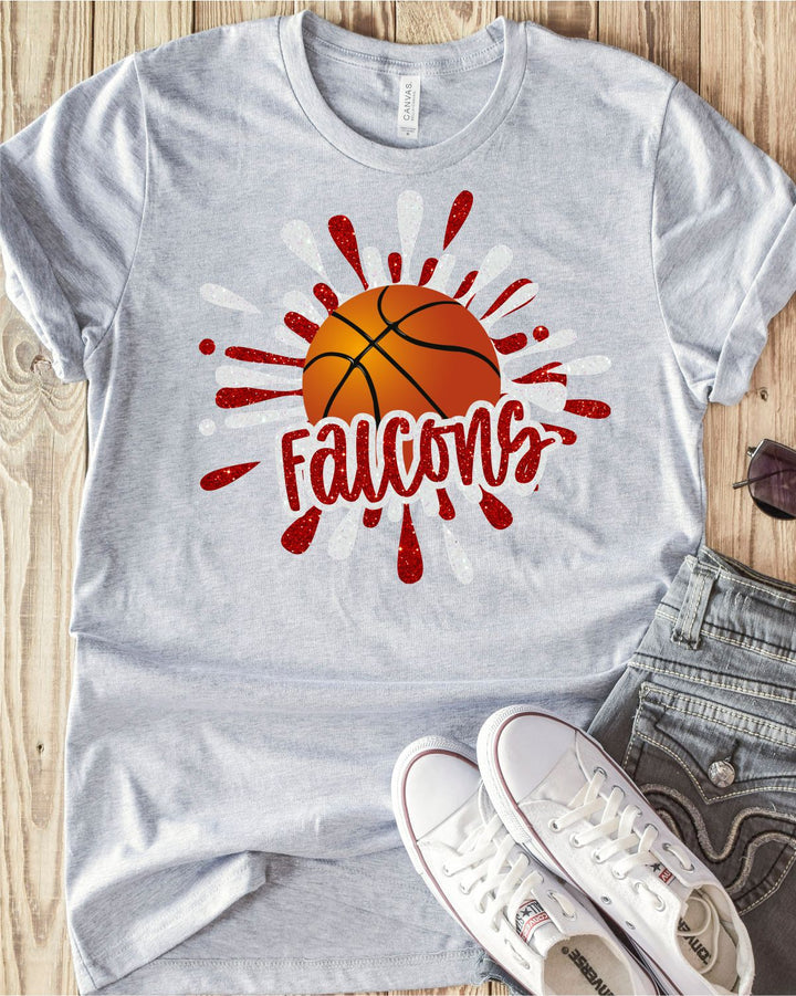 Falcons Basketball Splatter - AnnRose Boutique