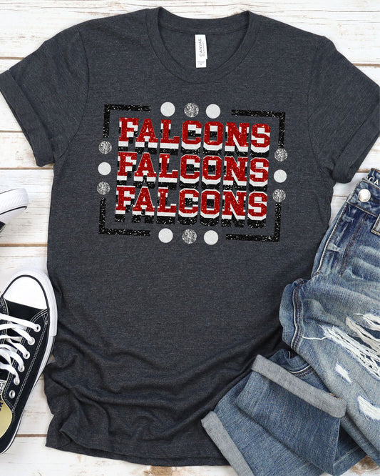 Falcons Rectangle with Dots - AnnRose Boutique