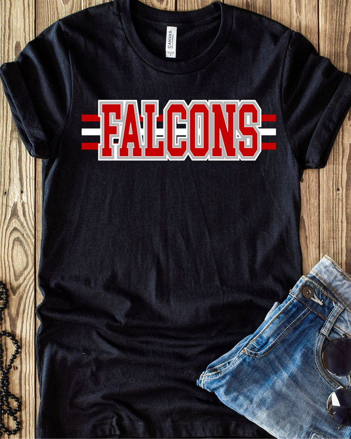 Falcons Word with Lines - AnnRose Boutique