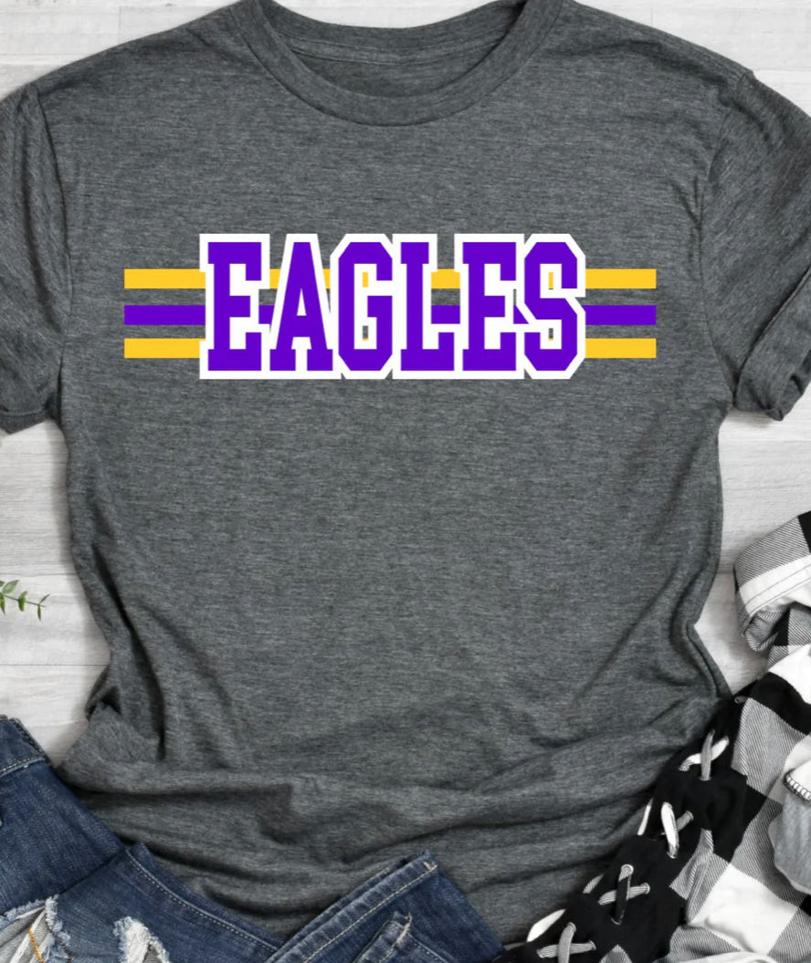 Eagles Purple Gold Stripes - AnnRose Boutique
