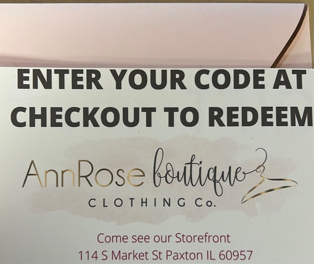 Electronic Giftcard - AnnRose Boutique